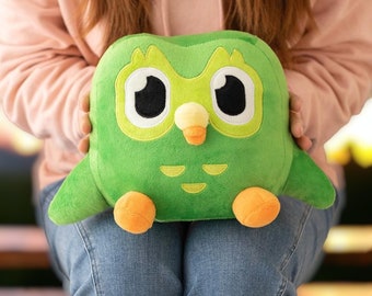 Duolingo Inspired Plushie, Handmade Gift, Pluch dol, Gift for kids,