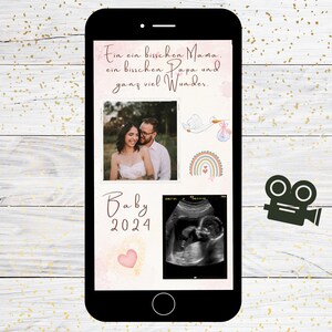 Baby Karte | Schwangerschaft Verkündung digitale | Baby Shower Party | Baby Party |  Schwangerschaft Karte | Ecard Geburtskarte |  Baby card
