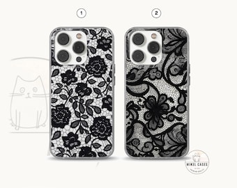 Black Lace Stockings phone Case  for iPhone 17, 16 pro max, 14, 13, 12, 11, SE, Samsung S25, A15, S21, S23 Ultra, Google pixel 8, 9 Pro