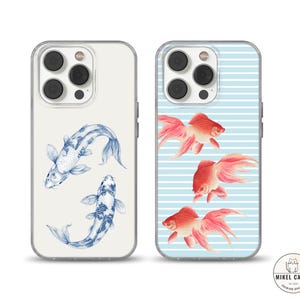 Japanese Koi fish Phone Case Carp Cover for  iPhone 16e, 15, 14, 13, 12  Galaxy S25Ultra, S24FE, S23, A15, A35, A54, A55, A05s, Pixel 9, 8A