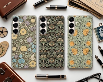 William Morris Phone Case  Art Cover for Samsung Galaxy A17,  A26 ,  A36 ,A55 S25, S24FE, S23FE,S22,A16, iPhone 17 ,Pixel 9 Pro XL