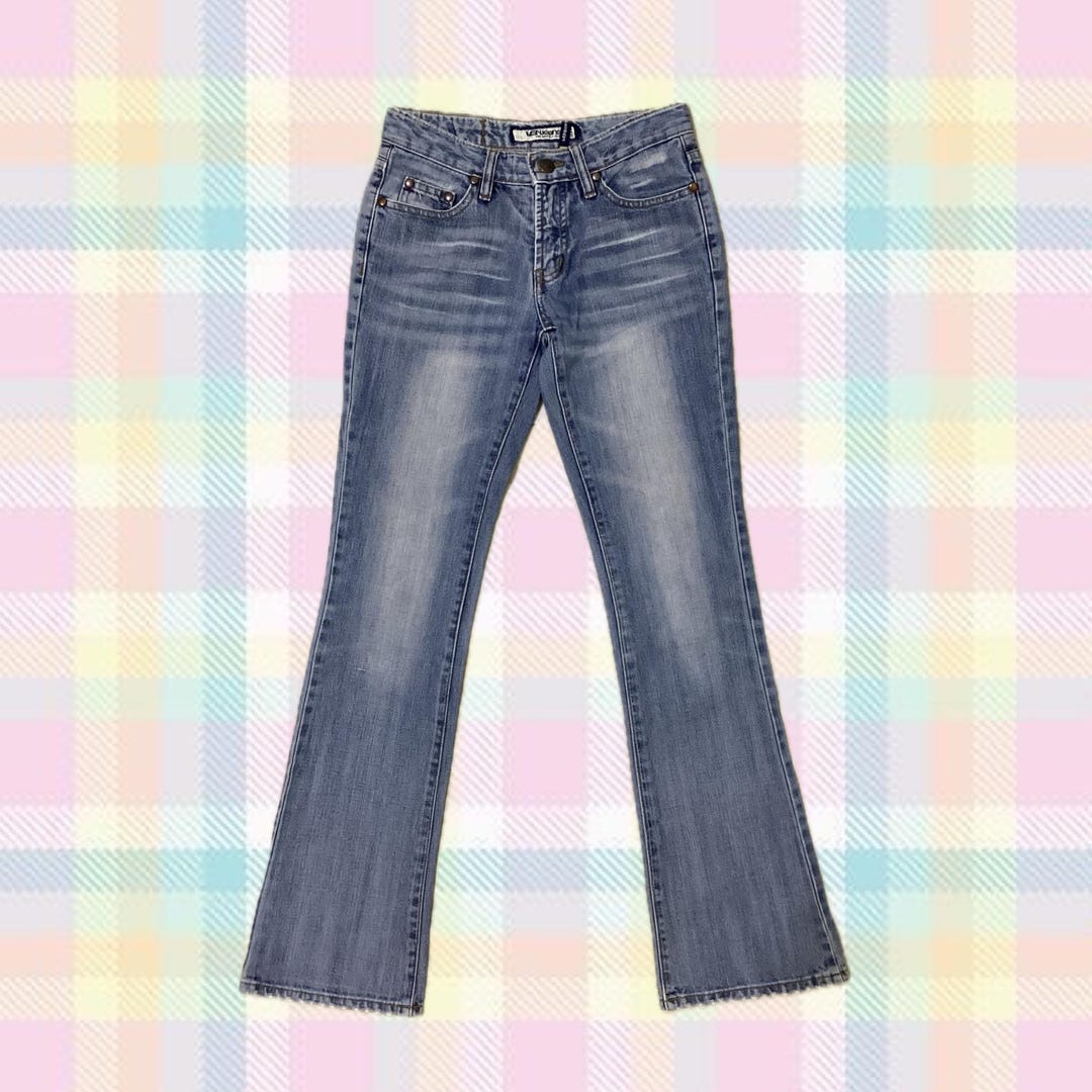 Vintage Grunge Y2k Mcbling 2000s 90s Harajuku Rock Grunge Blue 