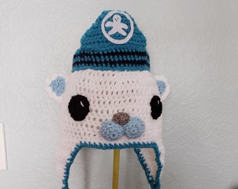 Crochet Captain Barnacles Octonaut Hat - Cartoon Costume Hat - The Octonauts - Cosplay Crochet Hat