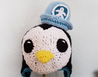 Crochet Peso the Penguin Octonaut Hat - Cartoon Costume Hat - The Octonauts - Cosplay Crochet Hat