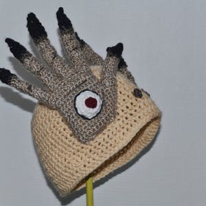 Crochet Pan's Labyrinth Hat Crochet Monster Hat Pale Man Hat crochet mens womens hat Halloween costume image 2