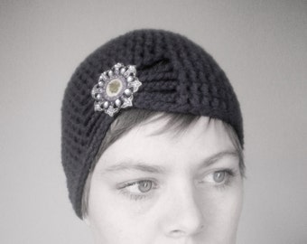 Flapper Style Cloche Hat - Design your own hat with colors and brooches - Winter Hats for Women