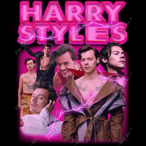 Harry Styles Vintage 90s Digital PNG Download, Harry Styles Rapper T-Shirt Designs, Rap Tee Design, Gift For Him and Her