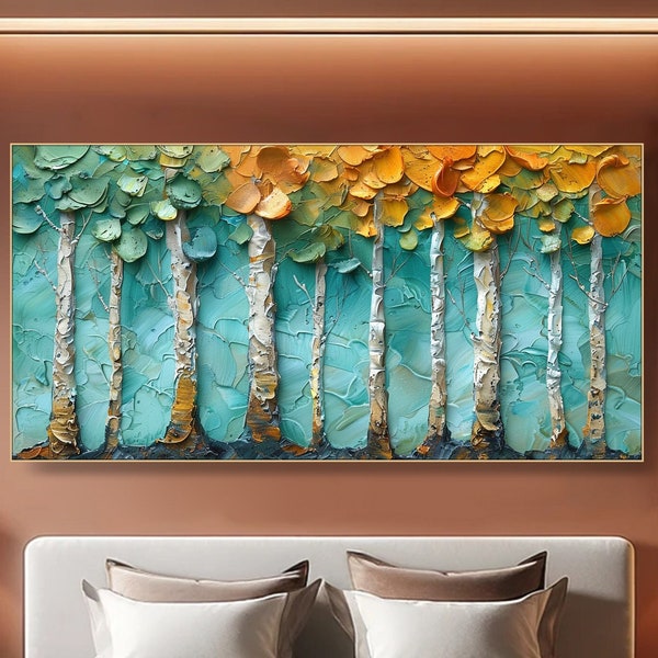 Dreamy Forest Oil Painting Series: Abstract Landscape Art Vintage Tranquil Neutral Tones Lively Botanical Living Room Art Serene Bedroom Art