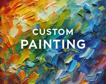 Pintura al óleo texturizada personalizada a partir de una foto: Arte de lienzo empastado personalizado