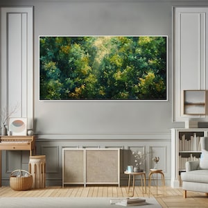 Original Lush Green Forest Oil Painting on Canvas Textured Canvas Art ...