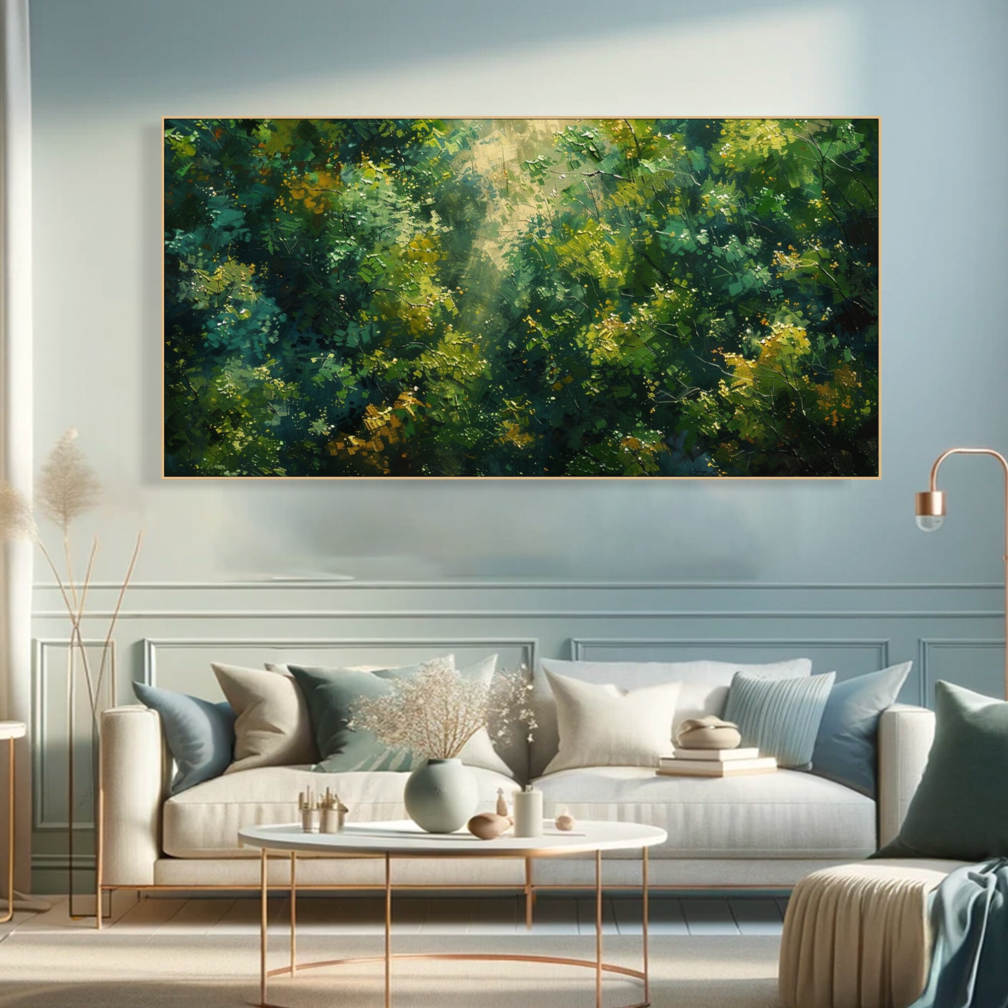Original Lush Green Forest Oil Painting on Canvas Textured Canvas Art ...