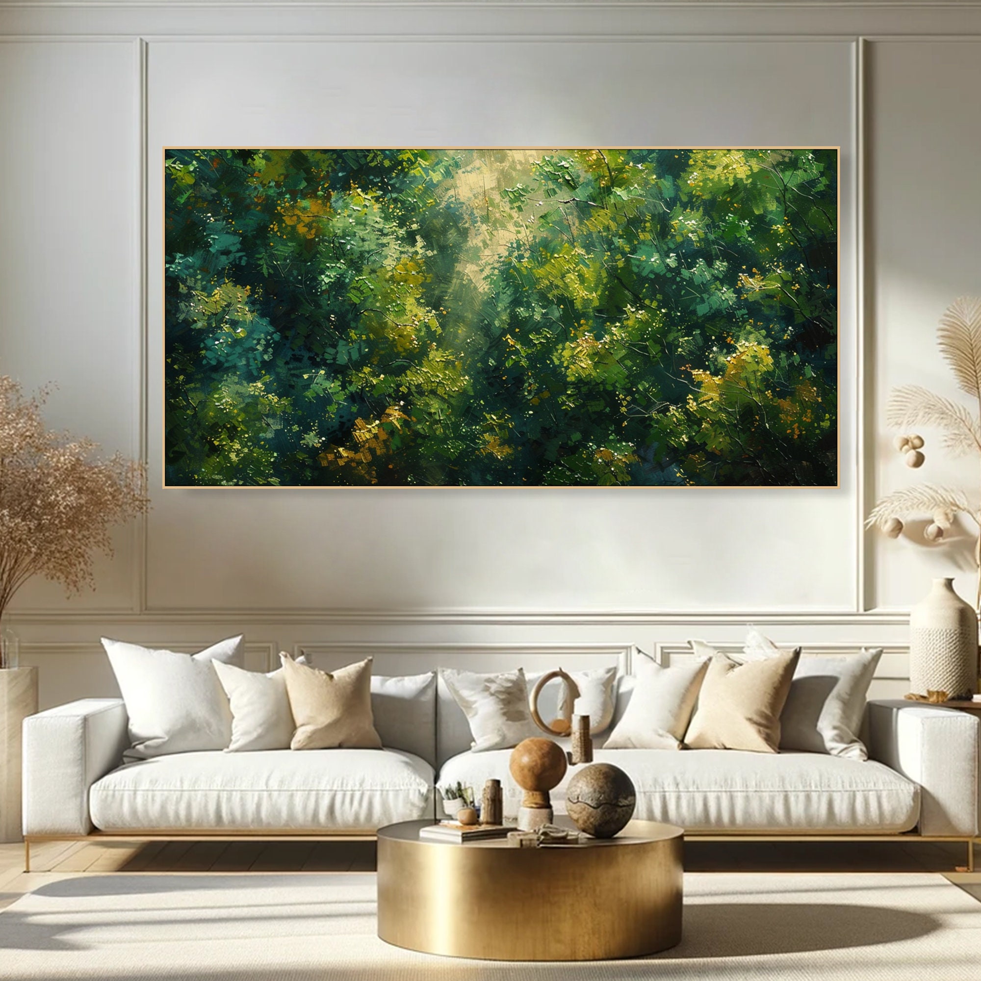 Original Lush Green Forest Oil Painting on Canvas Textured Canvas Art ...