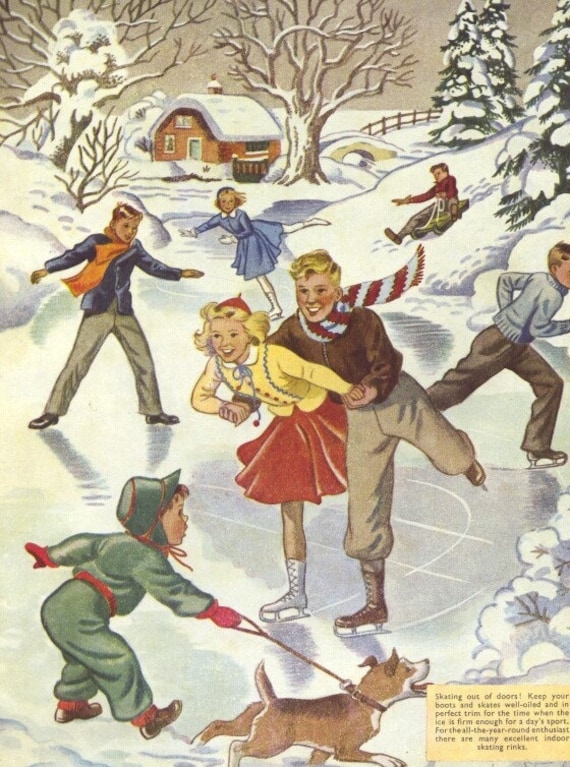 Skating Day Cross Stitch Pattern Pdf Etsy