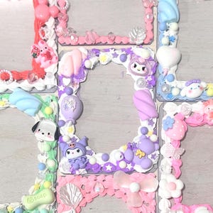 cute decoden top loader sanrio aesthetic kpop  pink/blue/red