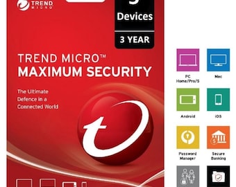 Trend Micro Maximum Security 3 years 5 devices