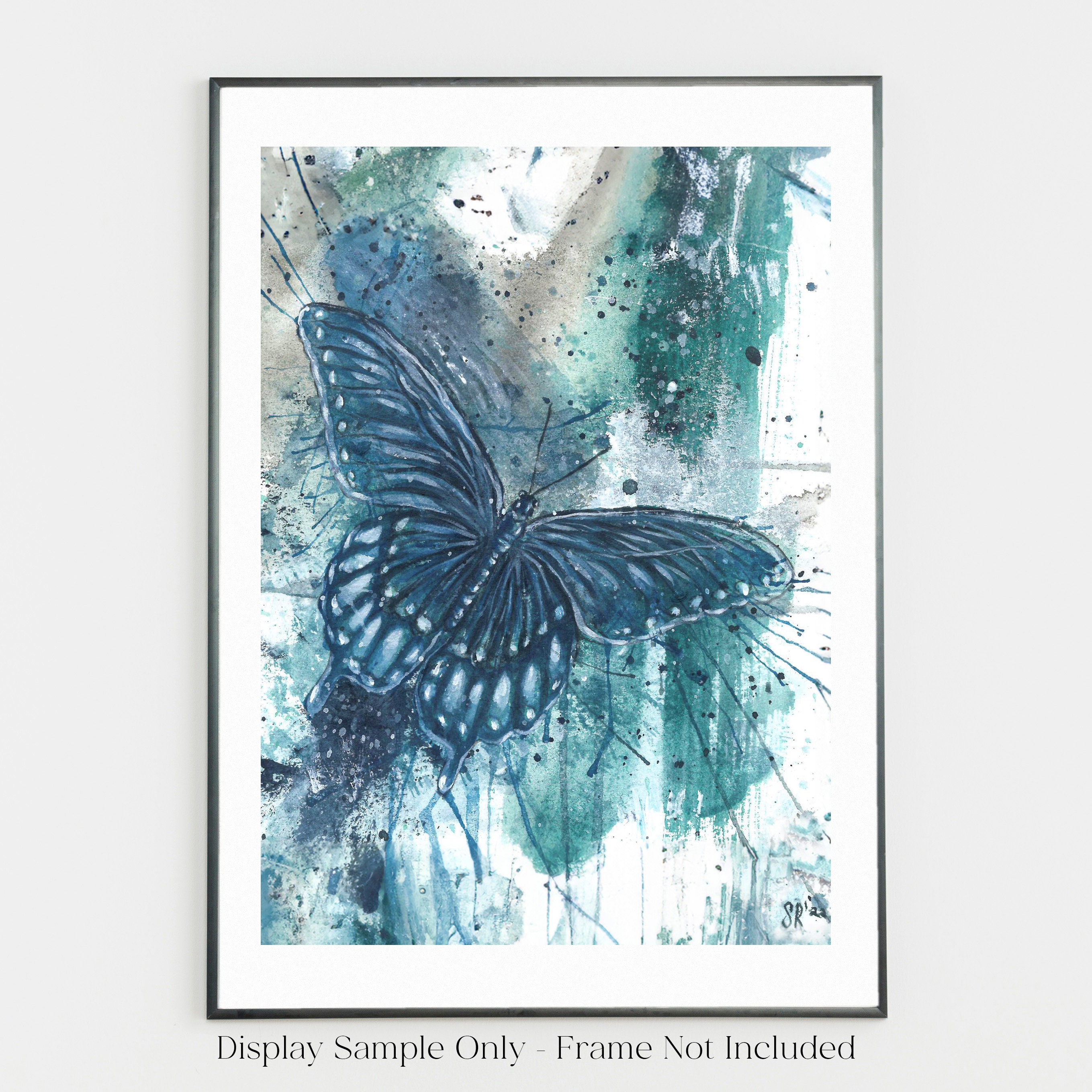 Abstract Wall Art Butterfly Art Print Bedroom Decor Fine Art Giclee ...
