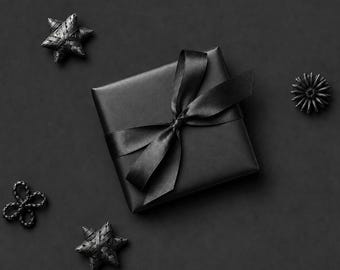 Black Gift Wrapping Paper Manly Wrapping Paper Rolls Premium Paper Solid Color Dark Manly Luxury Gift Wrap Paper Roll Christmas Packing