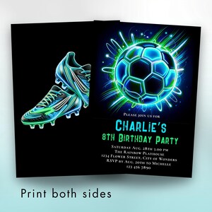Soccer birthday invitation neon boy birthday party invite instant download editable
Neon Soccer Invite Template Sports Invitation Sport Invite Football Invite Editable Neon Invitation Sneakerball Birthday Invitation Template