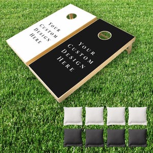 Cornhole Board Custom Design Bean Bag Toss Set Personalized Monogram Cornhole Set Family Name Wedding Cornhole Custom Boards Backyard Game