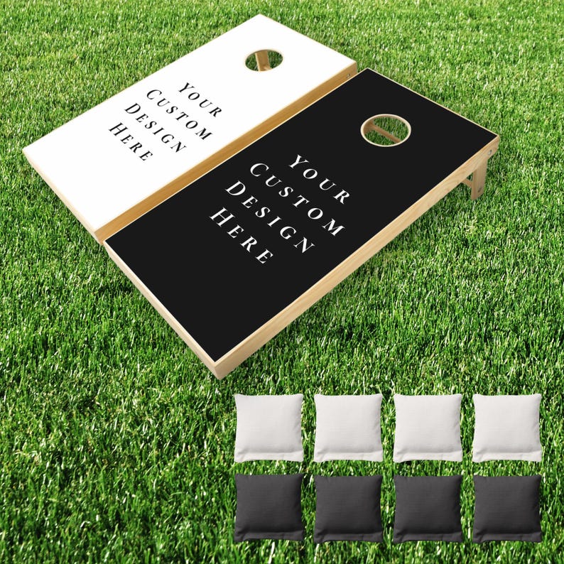 Cornhole Board Custom Design Bean Bag Toss Set Personalized Monogram Cornhole Set Family Name Wedding Cornhole Custom Boards Backyard Game