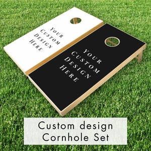 Cornhole Board Custom Design Bean Bag Toss Set Personalized Monogram Cornhole Set Family Name Wedding Cornhole Custom Boards Backyard Game