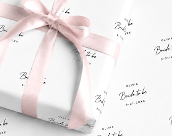 Bridal Shower Wrapping Paper Rolls Personalized Gift Custom Bride Wrap Wedding Presentation Engaged Anniversary Giftwrap Baby Celebration