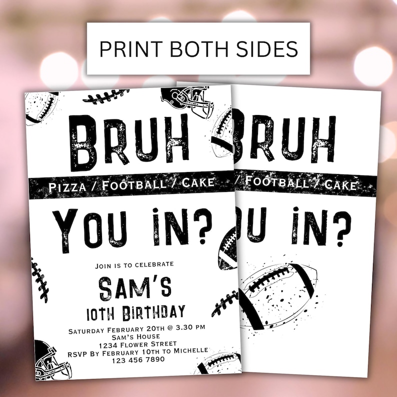 Canva football template
birthdayinvitation
boy basketball invit
sporting party
minimalistic sport
teenage birthday
editable template
sport party invite
bruh invitation boys
boy football Invite
nfl birthday invite
nfl invitation
Tween Sporting