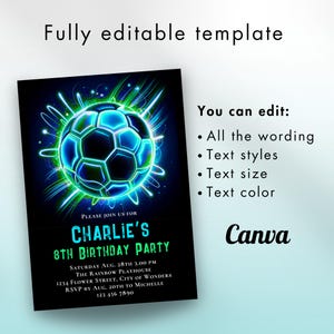 sport invite
soccer evite
sport invitation
football evite
its game time
soccer invite
futbol invitation
futbol invite
bday invite template
sports theme invite
teen invitation
1st birthday footbal
Neon Invitation