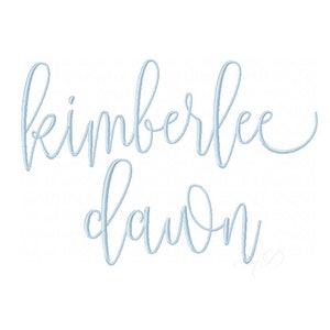 2.5" Inch Kimberlee Dawn Embroidery Font Monogram Modern Script Bouncy Script Embroidery Instant Download  PES BX Herrington Design