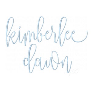 1.5&quot; Inch Kimberlee Dawn Embroidery Font Monogram Modern Script Bouncy Script Embroidery Instant Download  PES BX Herrington Design