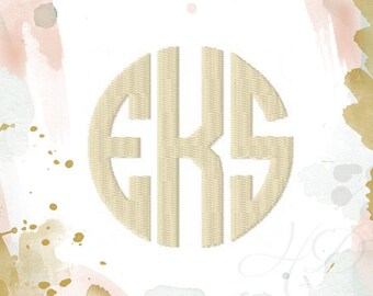 2" inch Circle Embroidery Font Classic Font Fill Flat Stitch Machine Embroidery Instant download 6x10 BX instant download