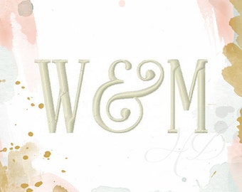 3 inch Typwriter Vintage Serif Embroidery Font Reynolds BX instant download