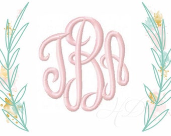 1" inch Empress Embroidery Font Mastercircle Monogram Font Instant Download 4x4 hoop BX format instant download BX instant download