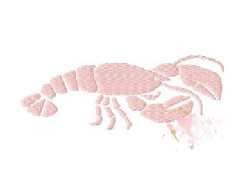 1,1.5, 2, 3" inch Crawfish Embroidery Design Craw Fish Machine Embroidery Font Nautical