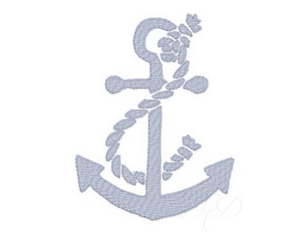 Large 4,5,6" Nautical Anchor Machine Embroidery Design Font