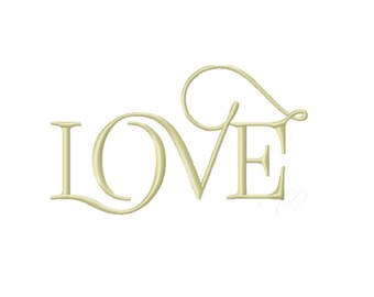Love Satin Valentine's Day Embroidery Design Instant Download Embroidery Font 4x4 5x7 6x10 PES BX All Formats