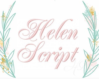 5 sizes Sale Package Embroidery Font Helen Virginia Script Formal Monogram BX Instant download BX PES