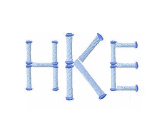 3" Bamboo Font Embroidery Font Design Instant Download Font 4x4 5x7 6x10 PES BX All Formats