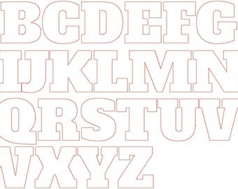 Simple Applique 5 inch alphabet for Felt Letters Embroidery Font