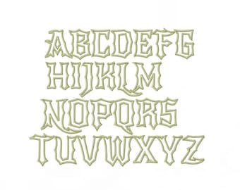 Rock N Roll Applique Embroidery Font Machine Embroidery Monogram Font