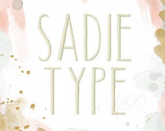 Embroidery Font 2" inch Handwriting Embroidery Font Instant Download Sadie font BX instant download 4x4 5x7 6x10 PES