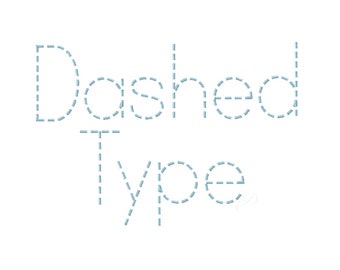 2.5" Dashed Satin Stitch Type Machine Embroidery Font Hand Stitch Monogram Instant Download BX PES