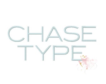 1.5" inch Classic Type Art Deco Monogram Embroidery Font File Machine Embroidery Instant Download Chase BX instant download