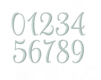 2" Evie Numbers Embroidery Font for Home Established Embroidery Patch