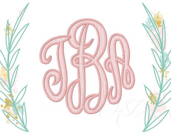 8" inch Empress Embroidery Font Mastercircle Monogram Font Instant Download 6x10 hoop BX instant download PES