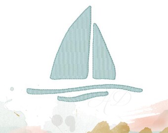 Nautical Sailboat Ship Sail Boat Machine Embroidery Design Embroidery Font