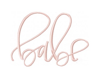 Babe Embroidery Design Satin Stitch Vine Monogram Sale Embroidery Font BX Instant download PES Herrington Design