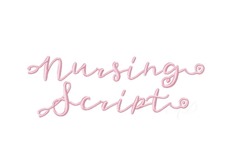 Nurse Stethoscope Embroidery Font Fonts Monogram BX Instant Etsy