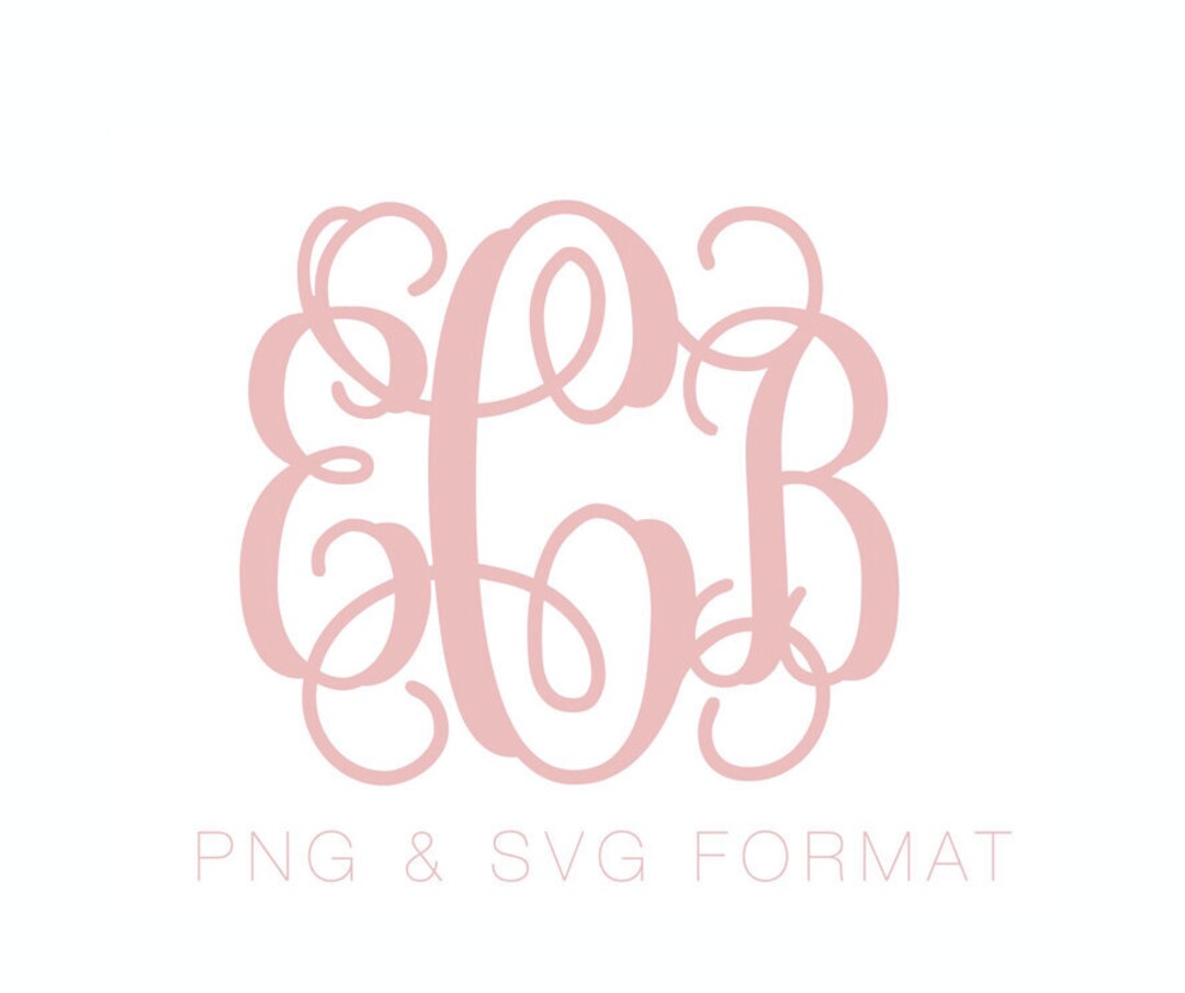 Grace Bold PDF SVG PNG Vector Monogram Font for Cutting Machine ...