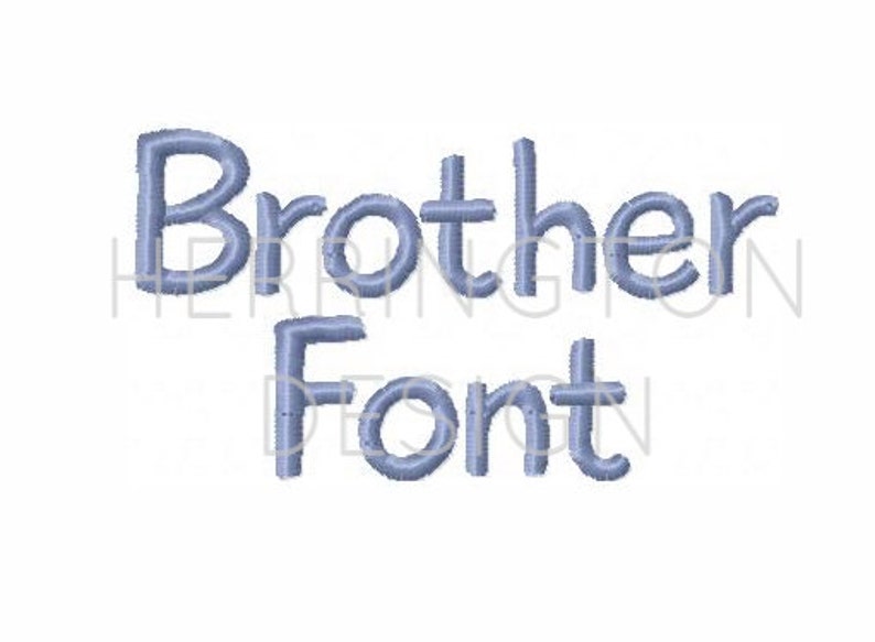 2 Inch Brother Font Handwriting Embroidery Font File Etsy